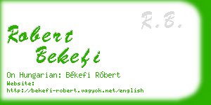 robert bekefi business card